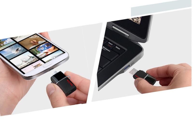 SanDisk Ultra Dual OTG USB 3.0 Flash Drive16gb 32gb 64gb 128gb E Electronics