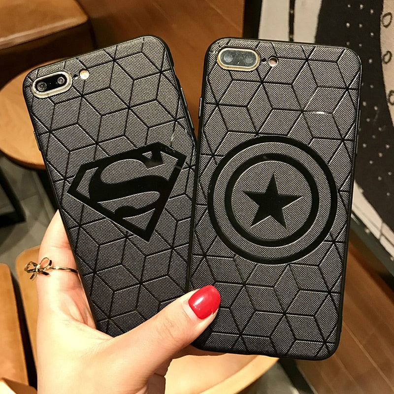 Marvel Avengers Captain America Shield Superhero Case for iPhone 6s 7 8 Plus X 10 E Electronics
