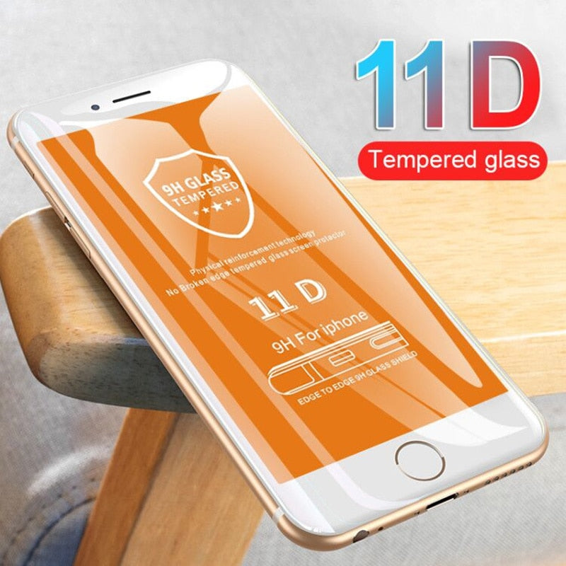 11D Curved Edge Protective Glass iPhone 7 8 6 6S Plus E Electronics