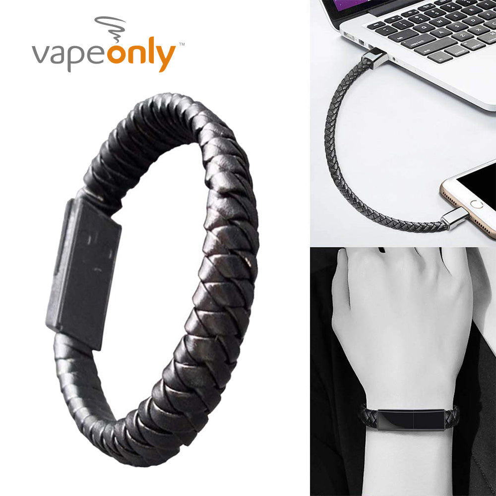 Braided USB Charging Bracelet Leather Phone Charging Cable E Electronics