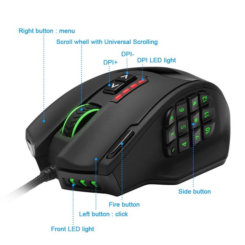 Rocketek USB Gaming Mouse E Electronics