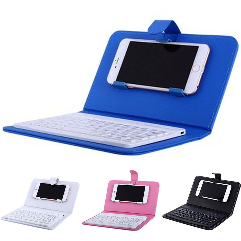 Leather Wireless Keyboard Case for iPhone E Electronics