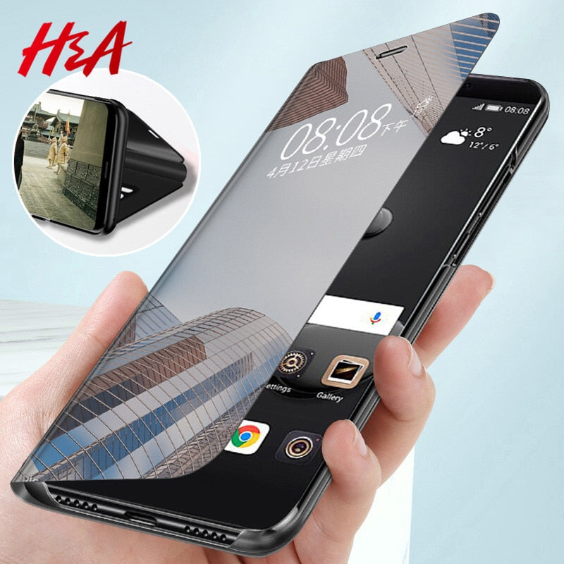 Luxury Smart Mirror Flip Phone Case For Samsung Galaxy S10E S10 S9 S8 Plus Cover E Electronics