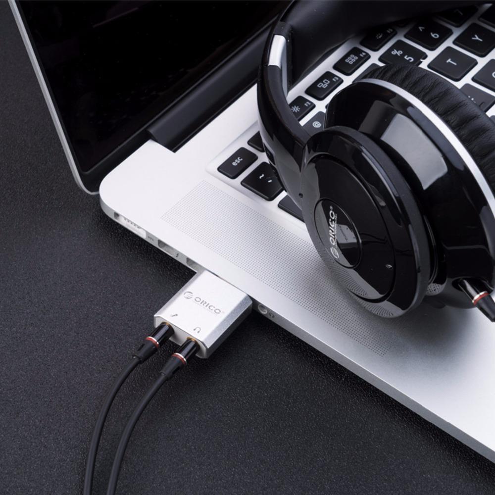 USB Sound Card Stereo Mic Speaker Headset Audio Jack 3.5mm E Electronics