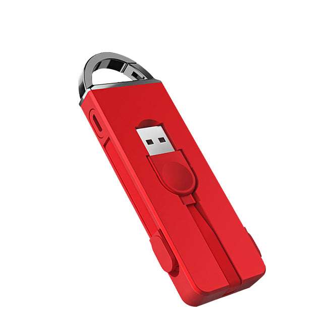 OATSBASF Folding Keychain 3 in 1 Charging Micro USB Cable For iPhone Type c Android E Electronics