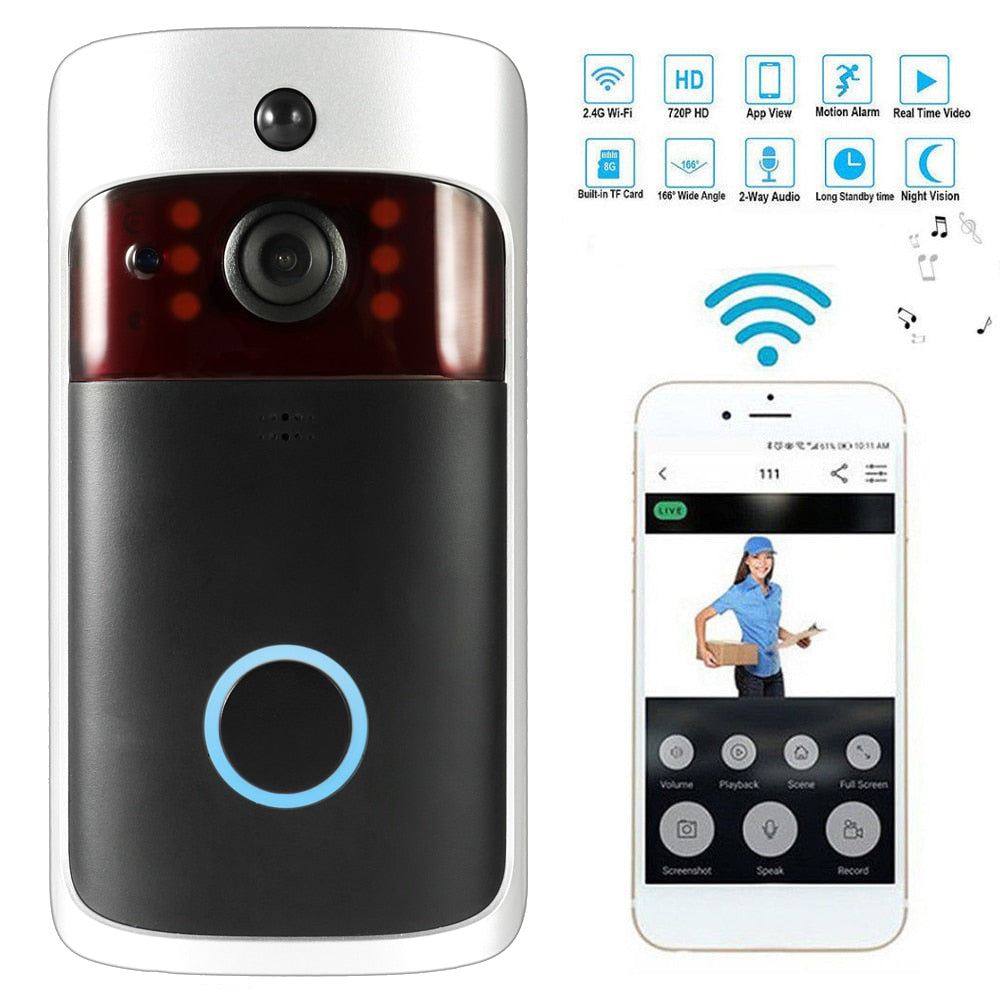 Wireless WiFi Security Doorbell Visual Recording E Electronics